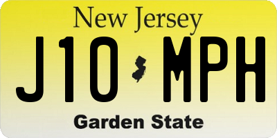 NJ license plate J10MPH