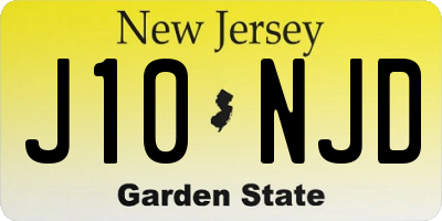 NJ license plate J10NJD