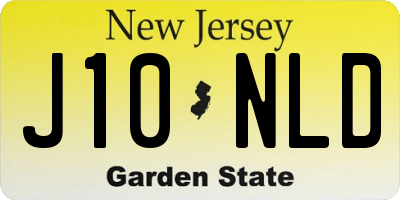 NJ license plate J10NLD