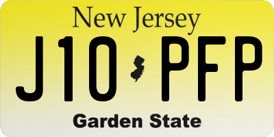 NJ license plate J10PFP