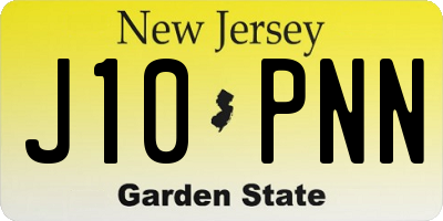 NJ license plate J10PNN