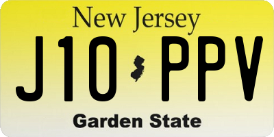 NJ license plate J10PPV