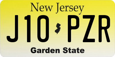 NJ license plate J10PZR