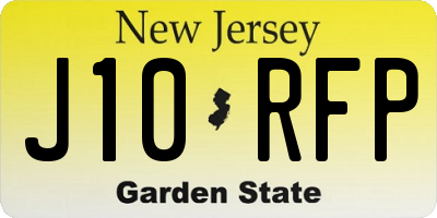 NJ license plate J10RFP