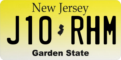 NJ license plate J10RHM