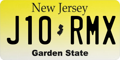 NJ license plate J10RMX