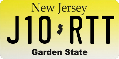 NJ license plate J10RTT