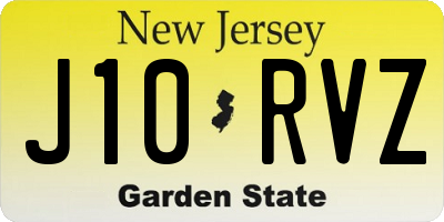 NJ license plate J10RVZ