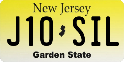 NJ license plate J10SIL