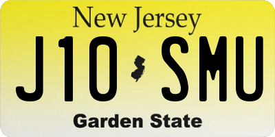 NJ license plate J10SMU
