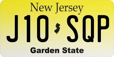 NJ license plate J10SQP