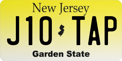NJ license plate J10TAP