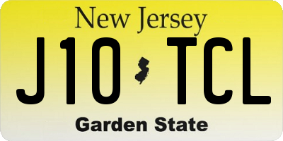 NJ license plate J10TCL