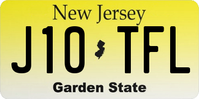NJ license plate J10TFL