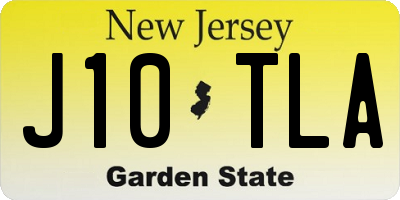 NJ license plate J10TLA