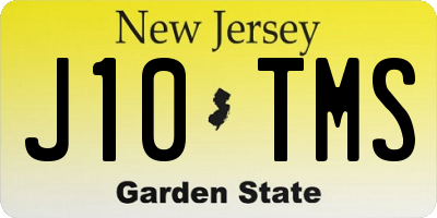 NJ license plate J10TMS