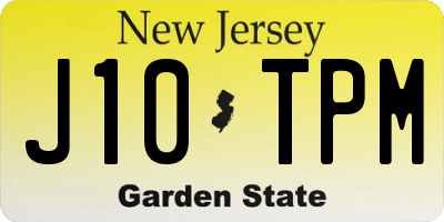 NJ license plate J10TPM