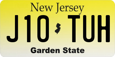 NJ license plate J10TUH