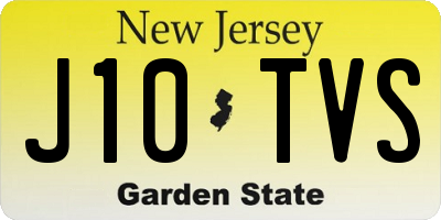 NJ license plate J10TVS