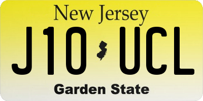NJ license plate J10UCL
