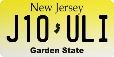 NJ license plate J10ULI