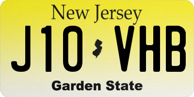 NJ license plate J10VHB