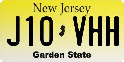 NJ license plate J10VHH