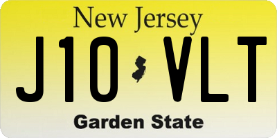NJ license plate J10VLT