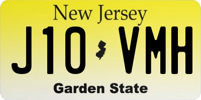 NJ license plate J10VMH