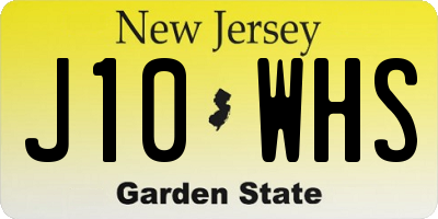 NJ license plate J10WHS