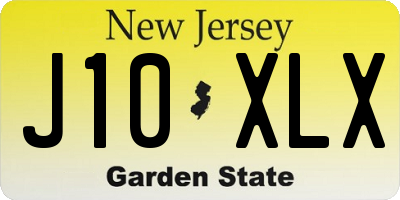 NJ license plate J10XLX