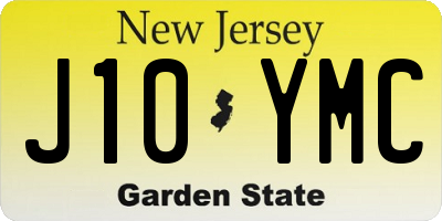 NJ license plate J10YMC