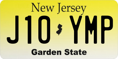 NJ license plate J10YMP