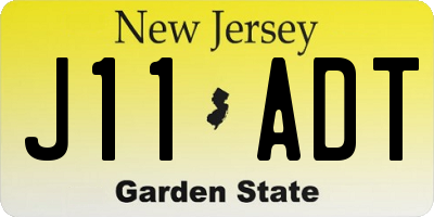 NJ license plate J11ADT