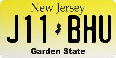 NJ license plate J11BHU