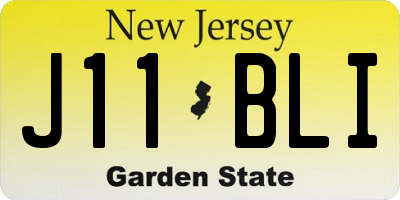 NJ license plate J11BLI