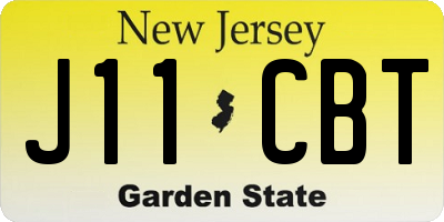 NJ license plate J11CBT