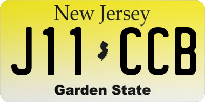 NJ license plate J11CCB