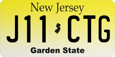 NJ license plate J11CTG