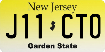 NJ license plate J11CTO