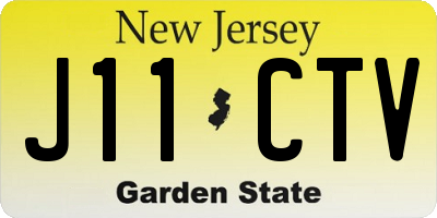 NJ license plate J11CTV