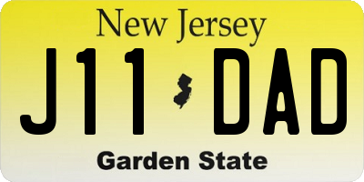 NJ license plate J11DAD