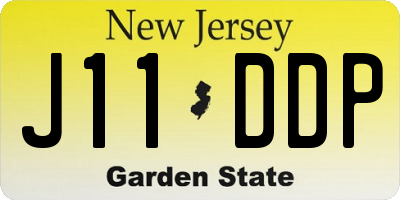 NJ license plate J11DDP
