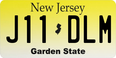 NJ license plate J11DLM