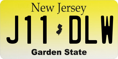 NJ license plate J11DLW