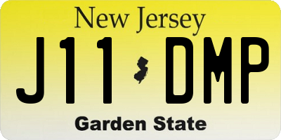NJ license plate J11DMP