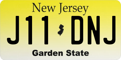 NJ license plate J11DNJ
