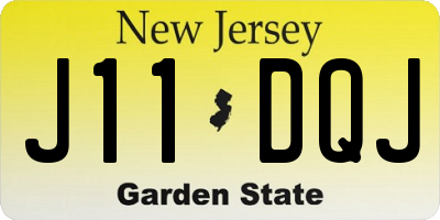 NJ license plate J11DQJ