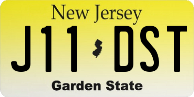NJ license plate J11DST