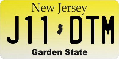 NJ license plate J11DTM